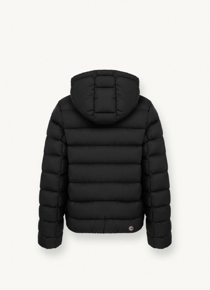 Down jacket with fixed hood in matt fabric - Image 5