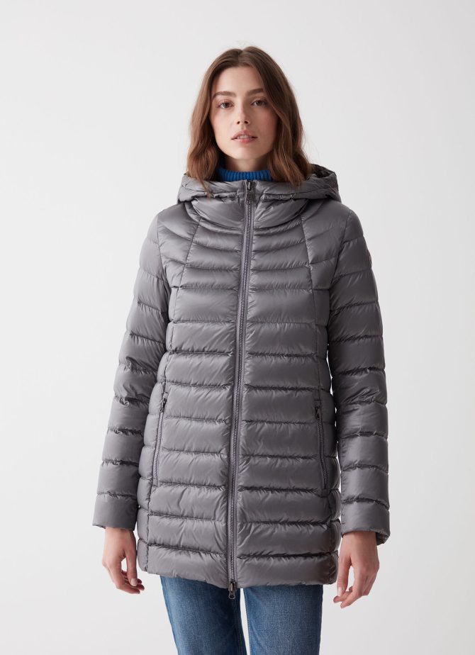 Medium length iridescent down jacket - Image 2