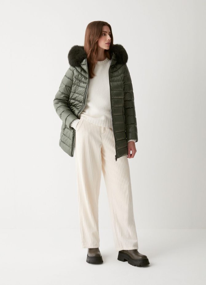 Medium length iridescent down jacket - Image 2