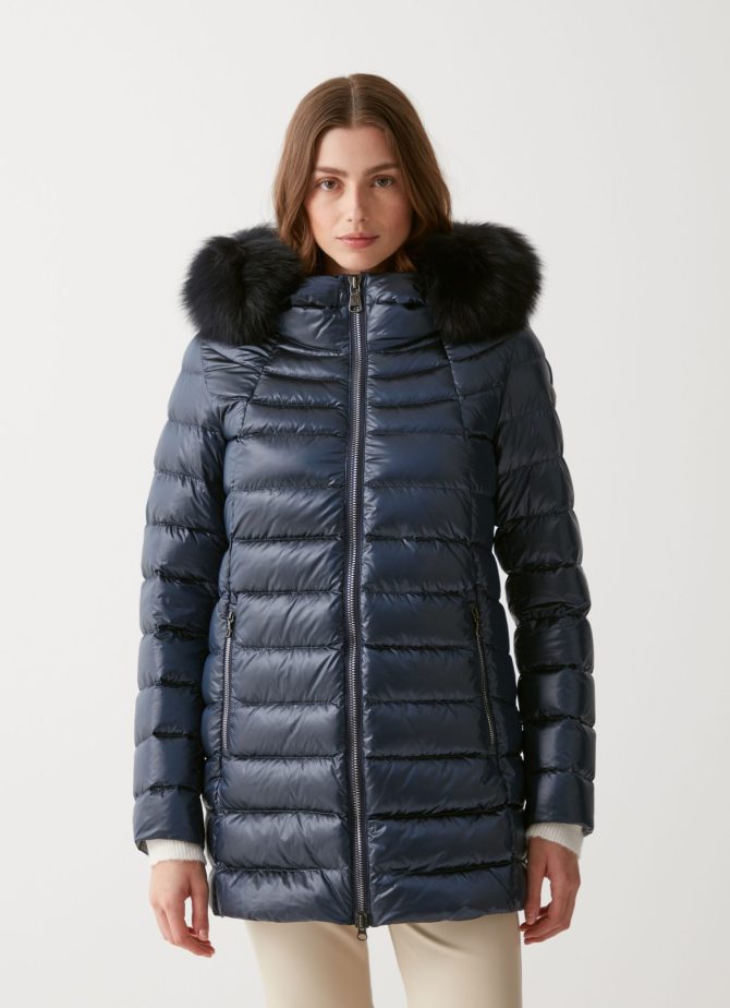 Medium length iridescent down jacket - Image 2