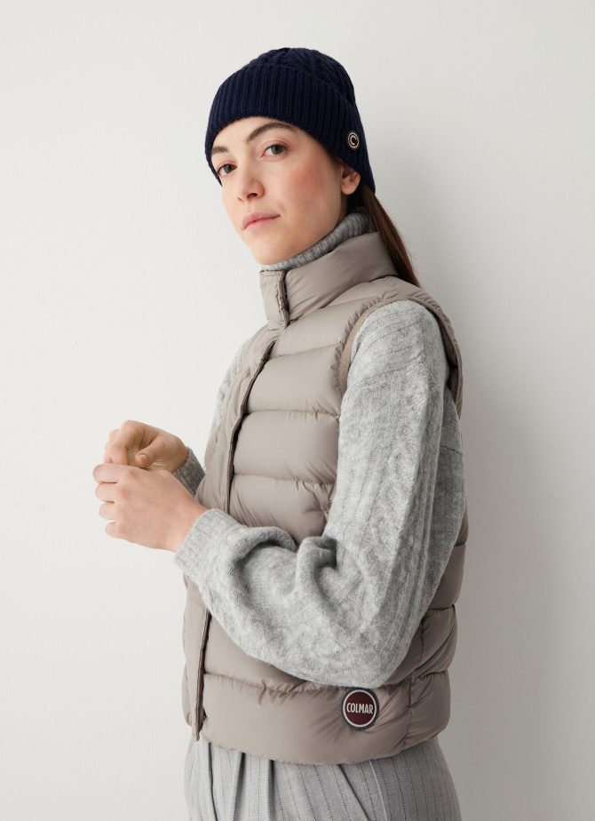 Down sleeveless jacket in matte fabric - Image 3
