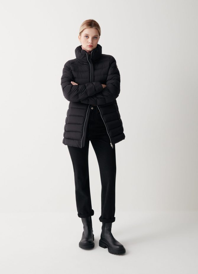 High collar stretch down coat - Image 3