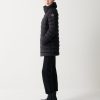 High collar stretch down coat