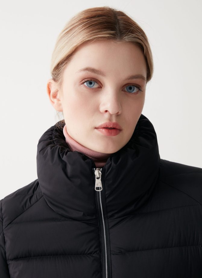 High collar stretch down coat - Image 2