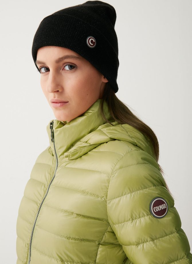 Long autumn down jacket with detachable hood - Image 3