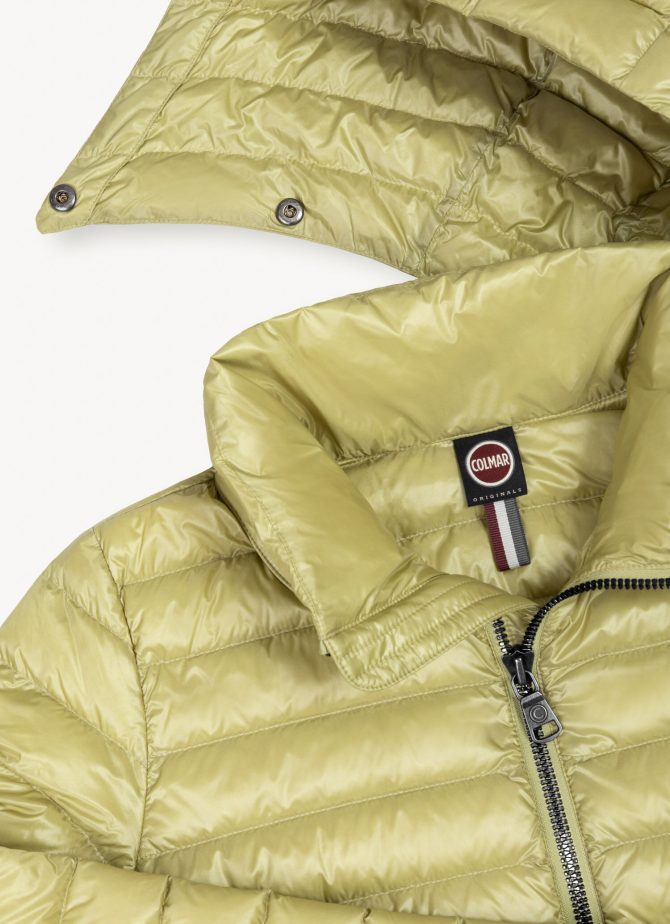 Long autumn down jacket with detachable hood - Image 6