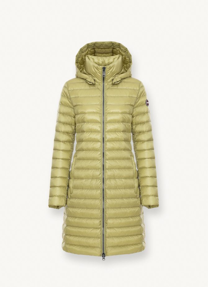 Long autumn down jacket with detachable hood - Image 4