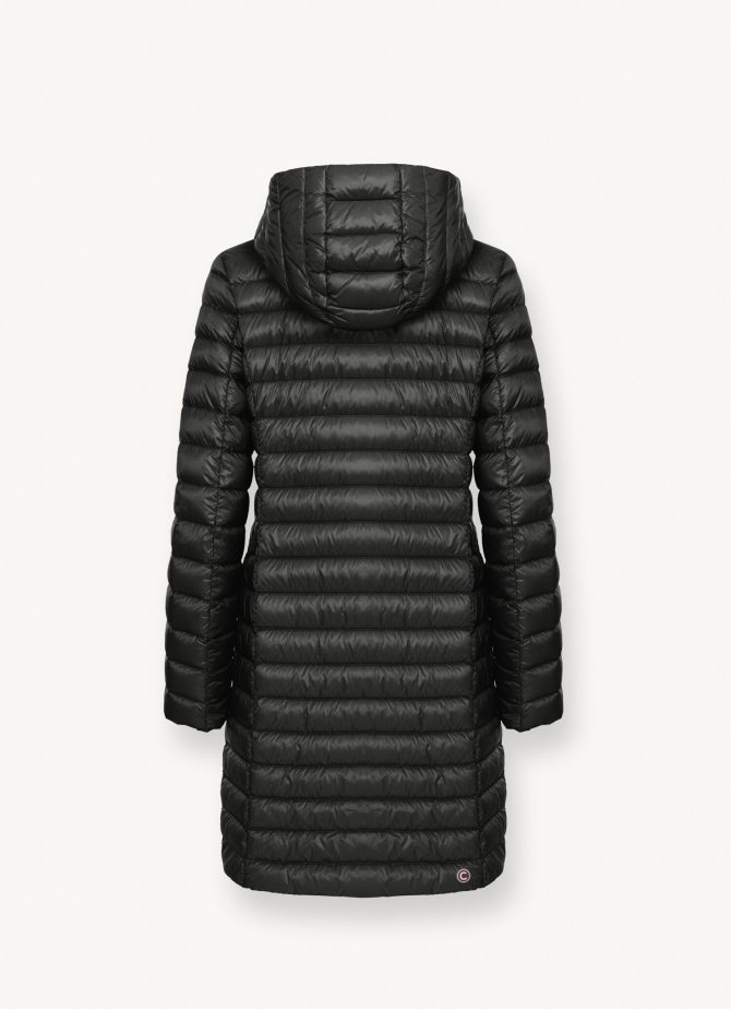 Long autumn down jacket with detachable hood - Image 5
