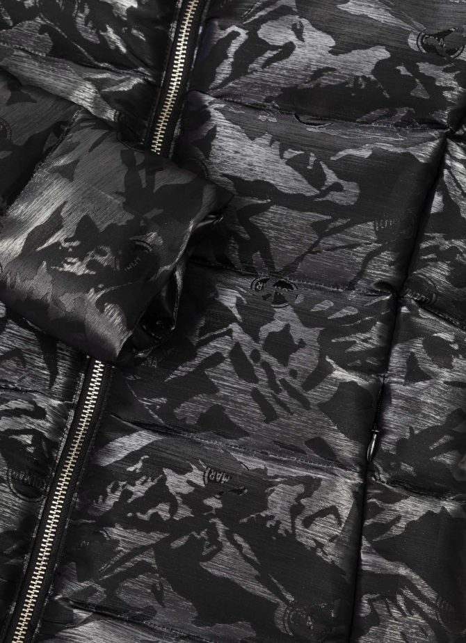 Jacquard fabric jacket with turtle neck - Image 6