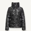 Jacquard fabric jacket with turtle neck - Image 4