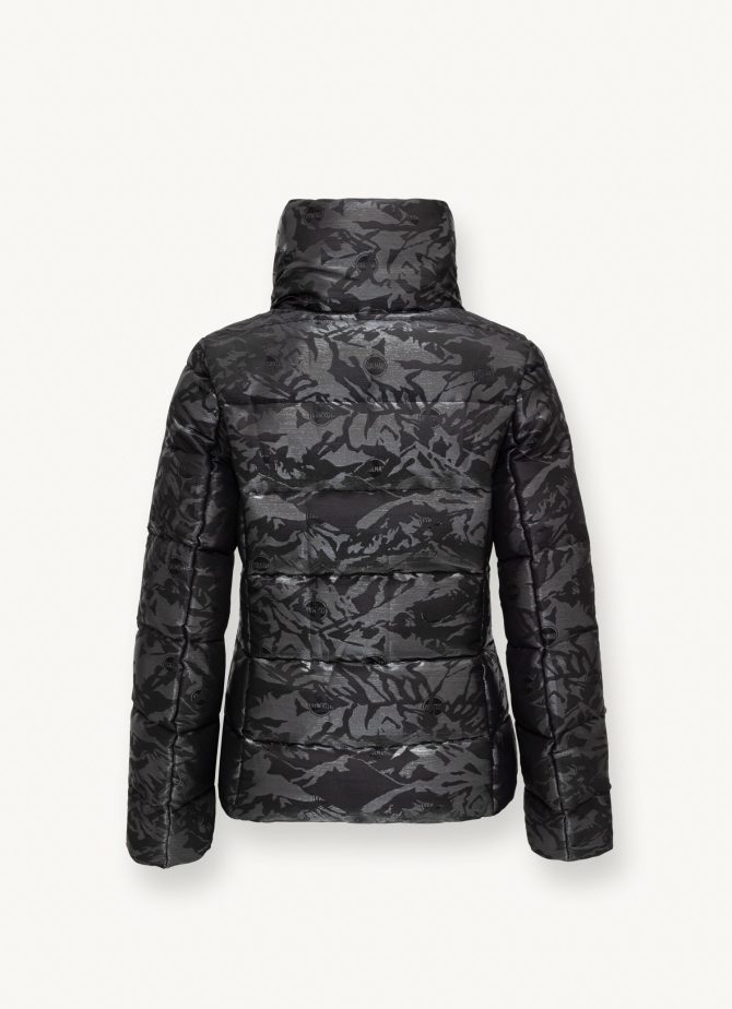 Jacquard fabric jacket with turtle neck - Image 5