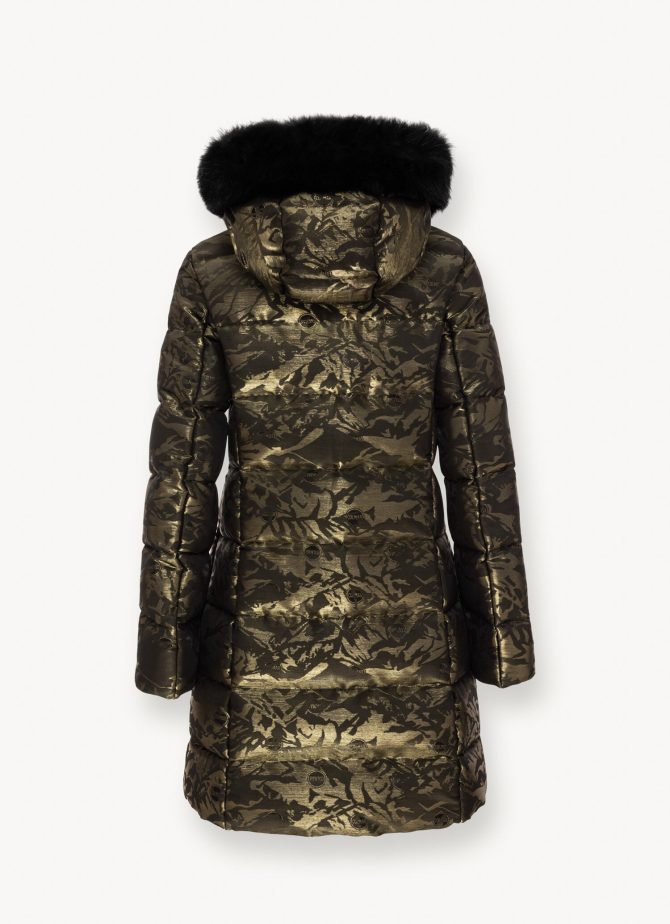 Jacquard coat with hood - Image 5