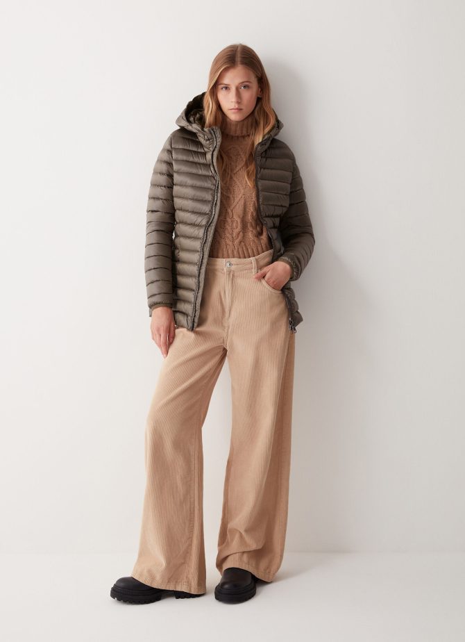 Fitted iridescent down jacket with hood - Image 2