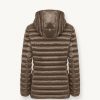 Fitted iridescent down jacket with hood - Image 5