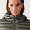 Fitted iridescent down jacket with hood - Image 3