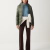 Fitted iridescent down jacket with hood - Image 2