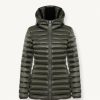 Fitted iridescent down jacket with hood - Image 4