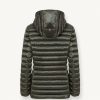 Fitted iridescent down jacket with hood - Image 5