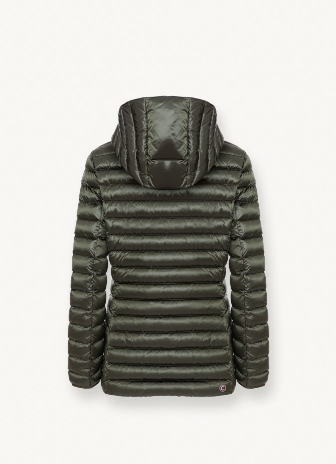 Fitted iridescent down jacket with hood - Image 5