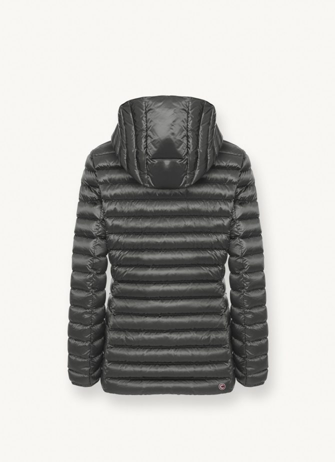 Fitted iridescent down jacket with hood - Image 5
