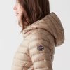 Fitted iridescent down jacket with hood - Image 3