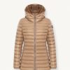 Fitted iridescent down jacket with hood - Image 4