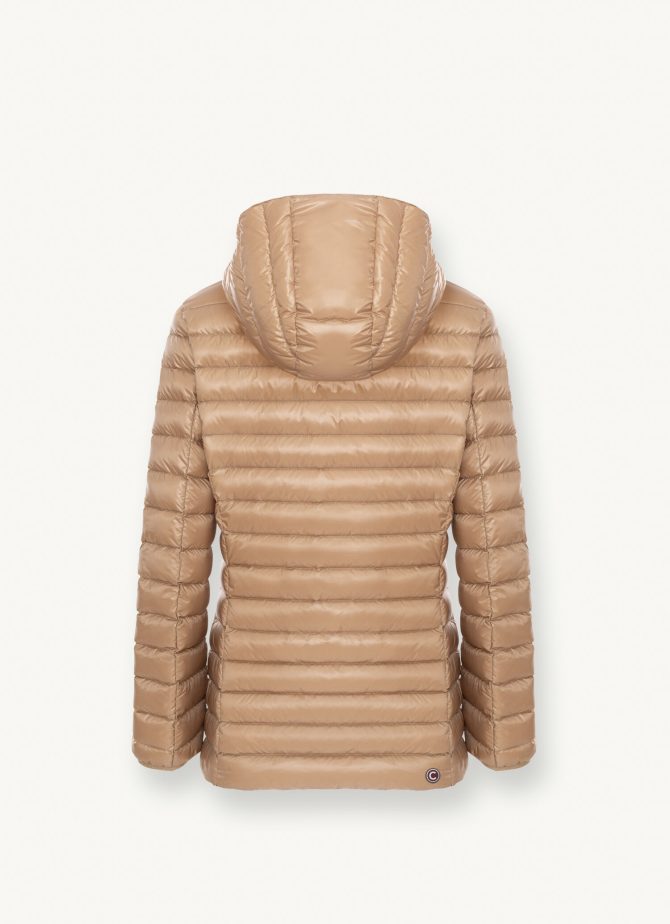 Fitted iridescent down jacket with hood - Image 5