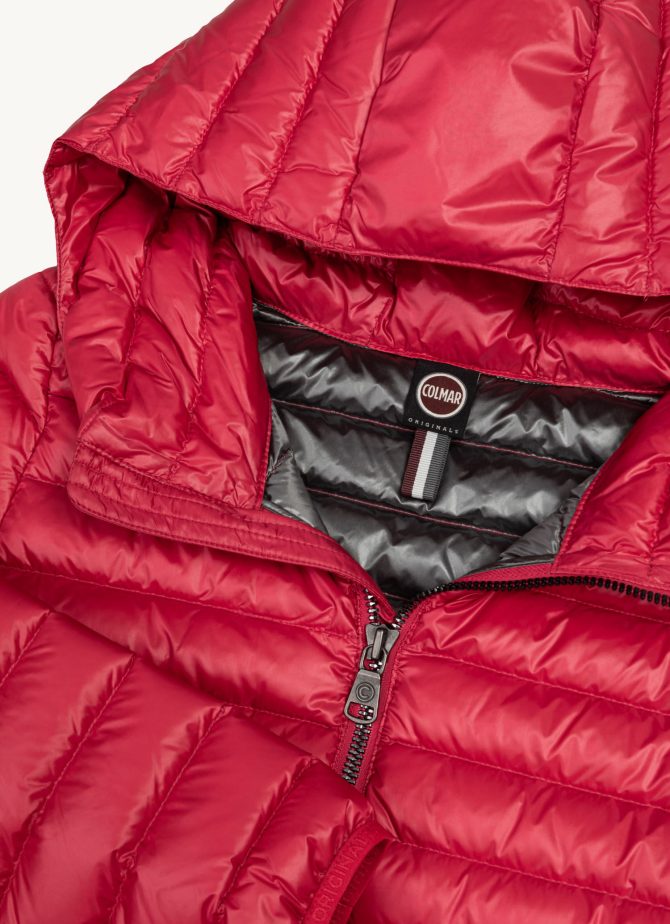 Fitted iridescent down jacket with hood - Image 6