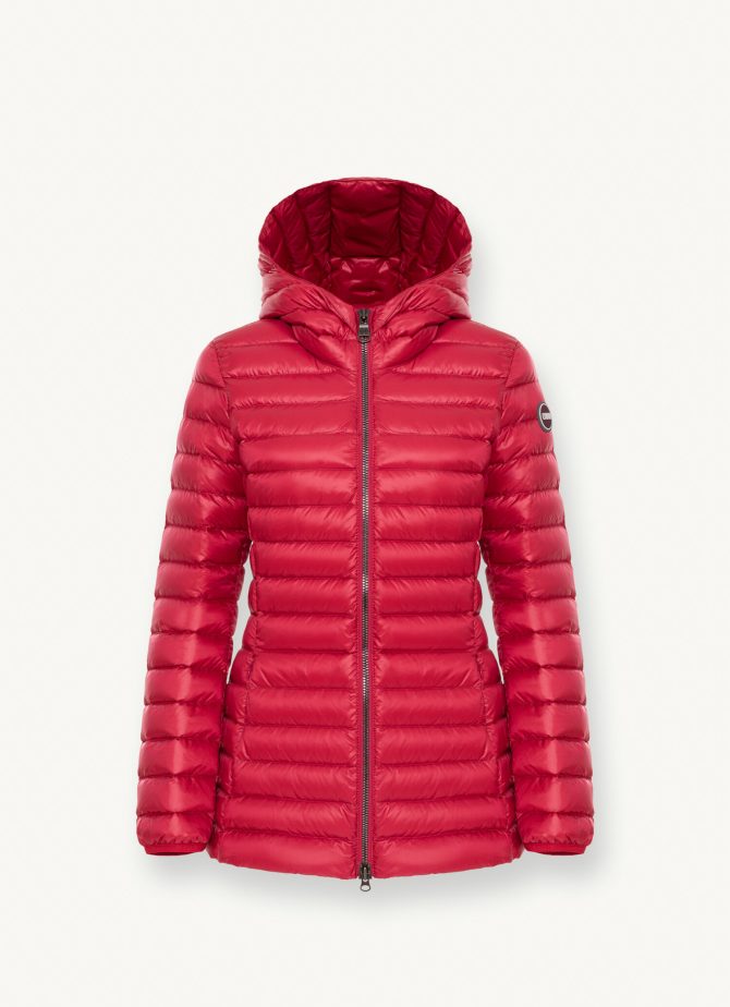 Fitted iridescent down jacket with hood - Image 4