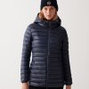 Fitted iridescent down jacket with hood - Image 3