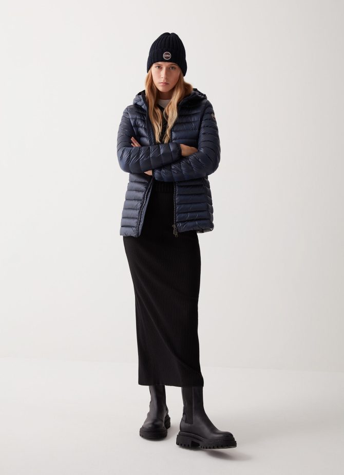Fitted iridescent down jacket with hood - Image 2
