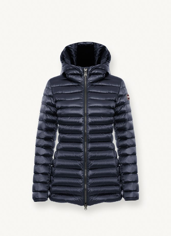 Fitted iridescent down jacket with hood - Image 4
