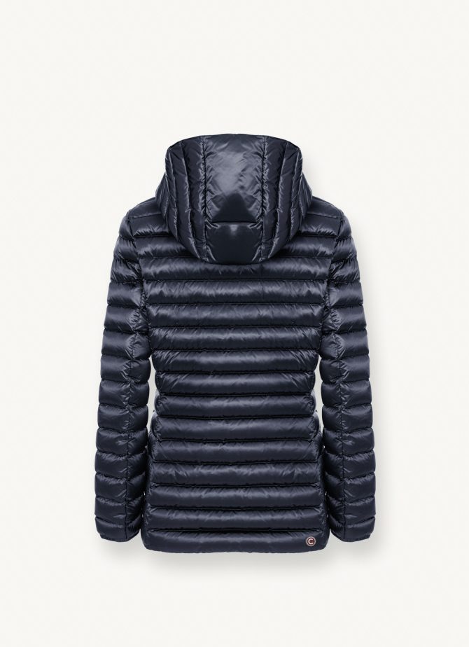 Fitted iridescent down jacket with hood - Image 5