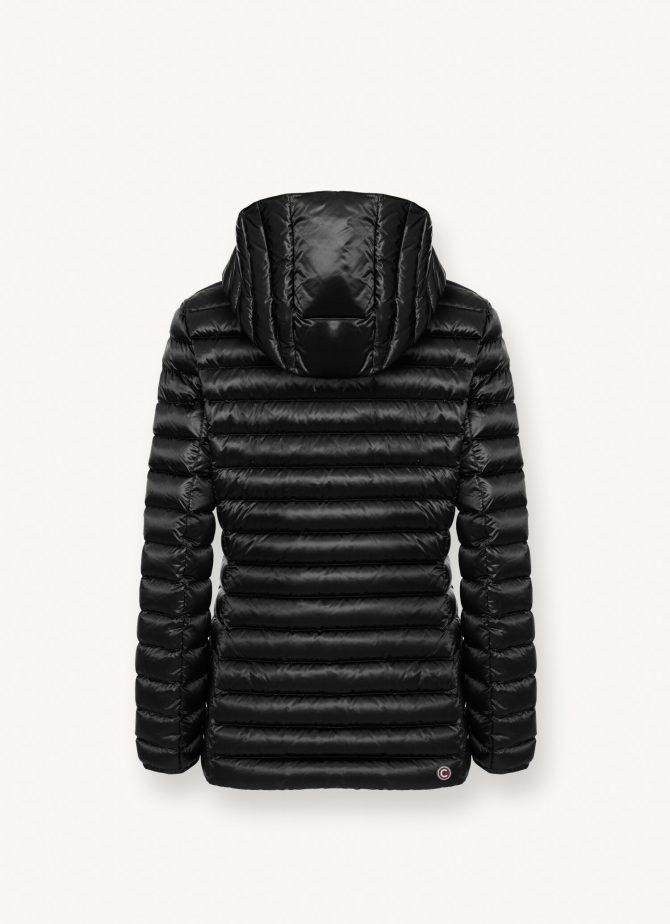 Fitted iridescent down jacket with hood - Image 5