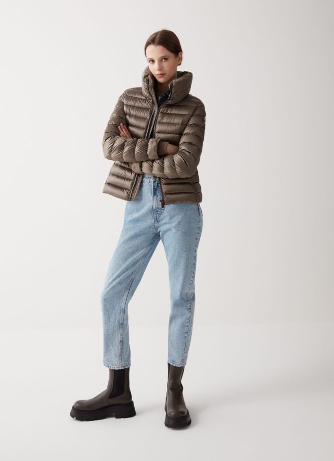 Down jacket with ribbed knit cuffs - Image 2