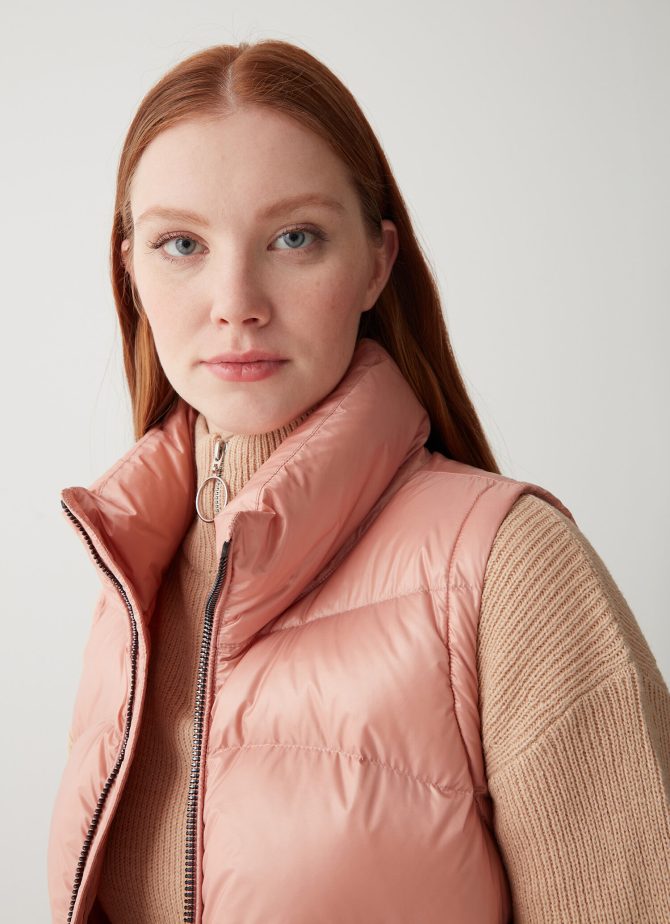 Iridescent sleeveless down jacket - Image 3