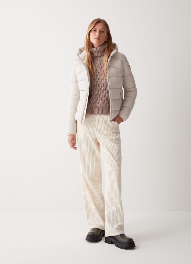 Stretch down jacket with hood - Image 3