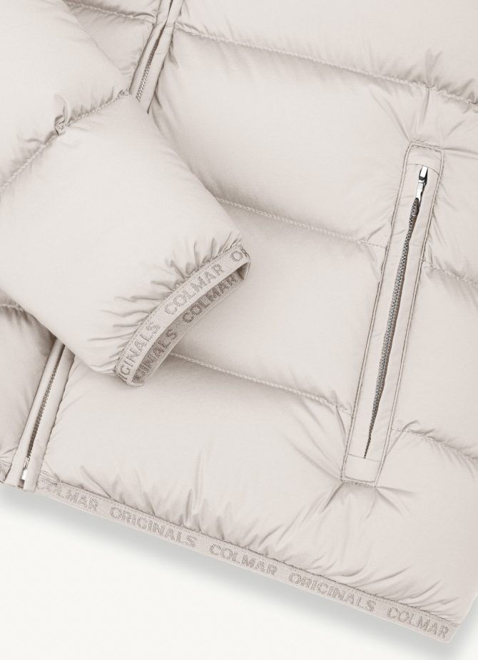 Stretch down jacket with hood - Image 6