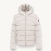 Stretch down jacket with hood - Image 4