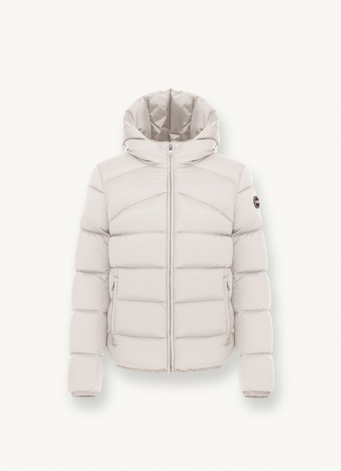 Stretch down jacket with hood - Image 4
