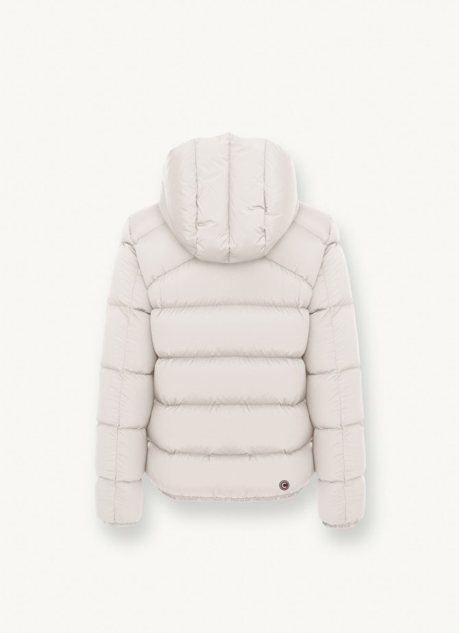 Stretch down jacket with hood - Image 5