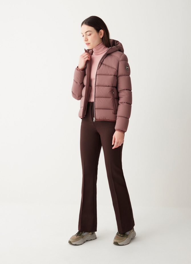 Stretch down jacket with hood - Image 3