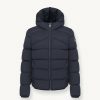 Stretch down jacket with hood - Image 4