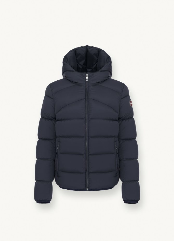 Stretch down jacket with hood - Image 4