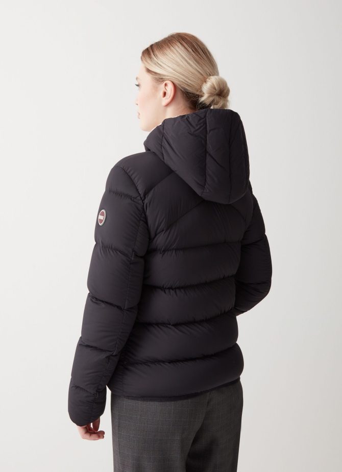 Stretch down jacket with hood - Image 3