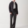 Stretch down jacket with hood - Image 2