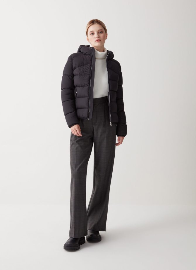 Stretch down jacket with hood - Image 2
