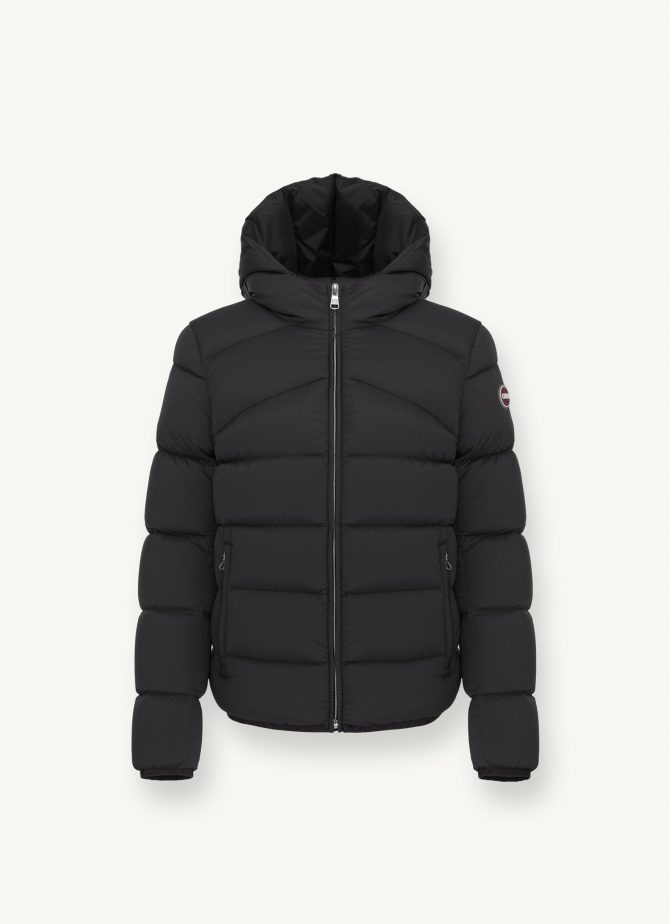 Stretch down jacket with hood - Image 4