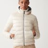 Iridescent down jacket with fixed hood - Image 3