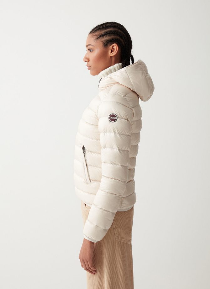 Iridescent down jacket with fixed hood - Image 2